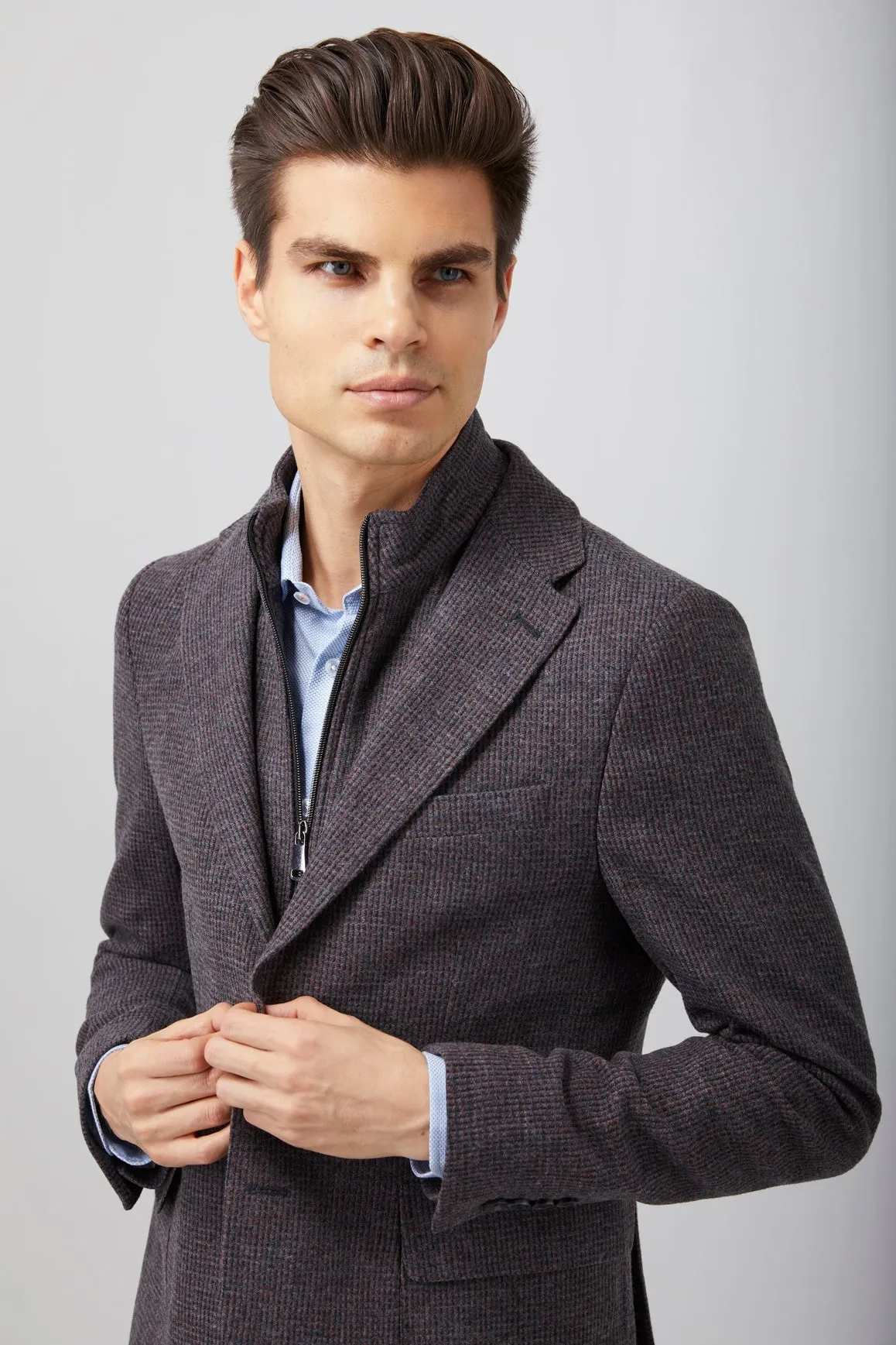 Veste de sport grise tissée