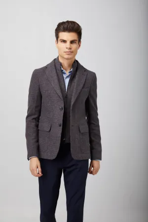 Veste de sport grise tissée