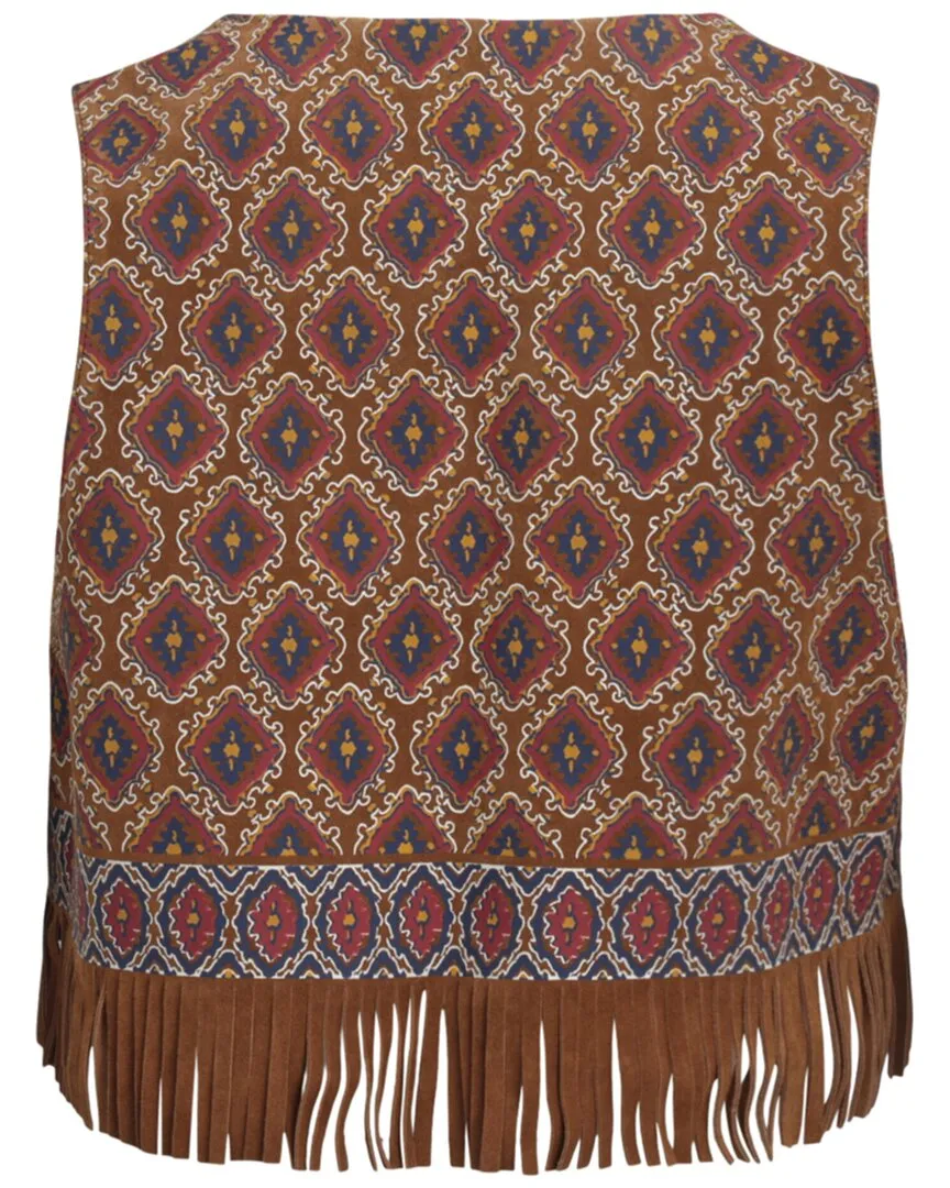 Veste en daim imprimé Gucci