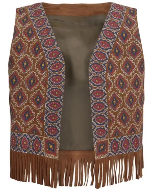 Veste en daim imprimé Gucci
