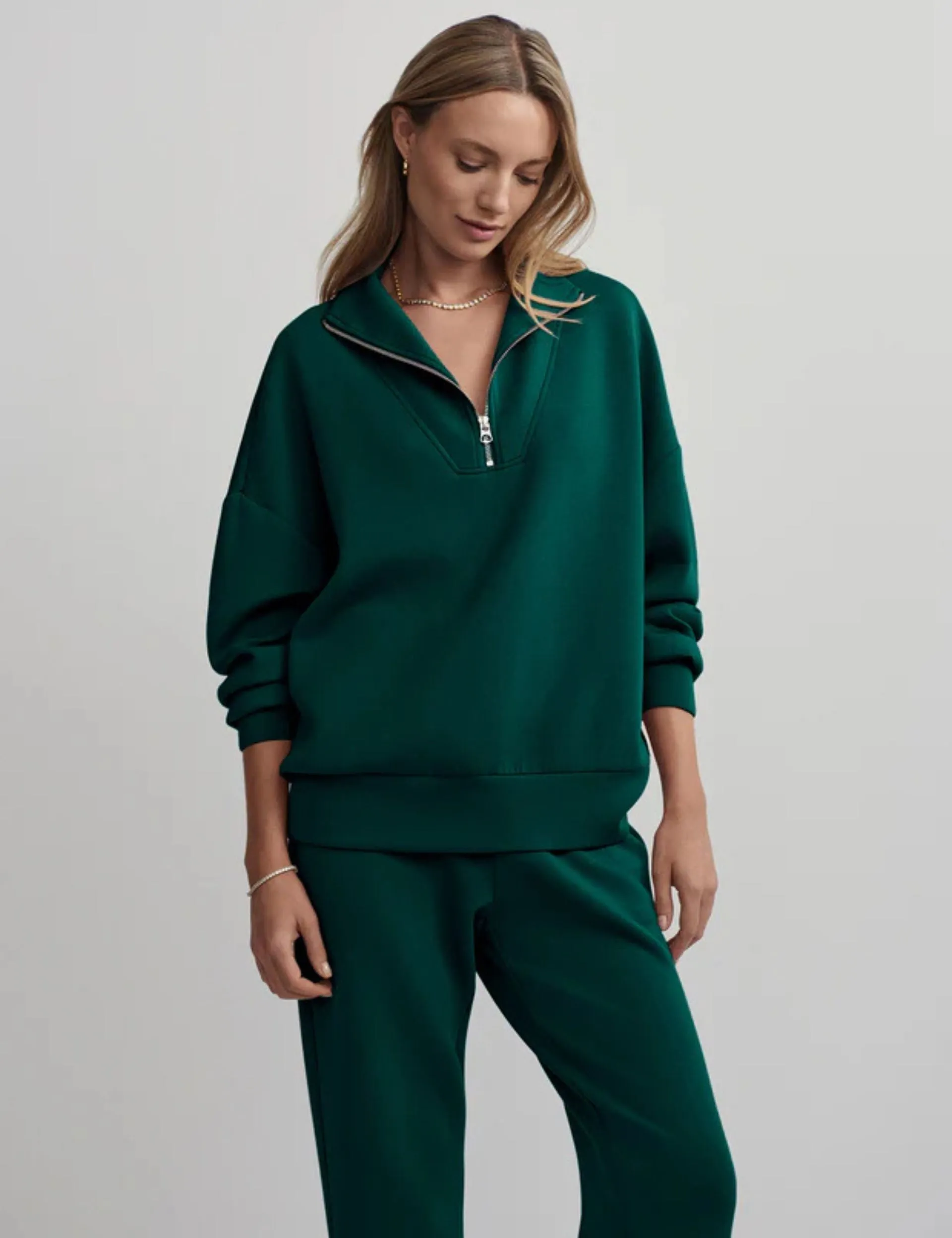 Pull à mi-zip Hawley - Forêt