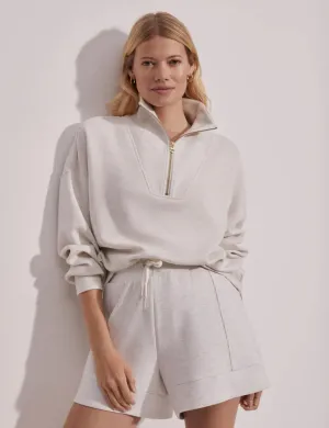 Pull à demi-zip Hawley - Ivoire Marl