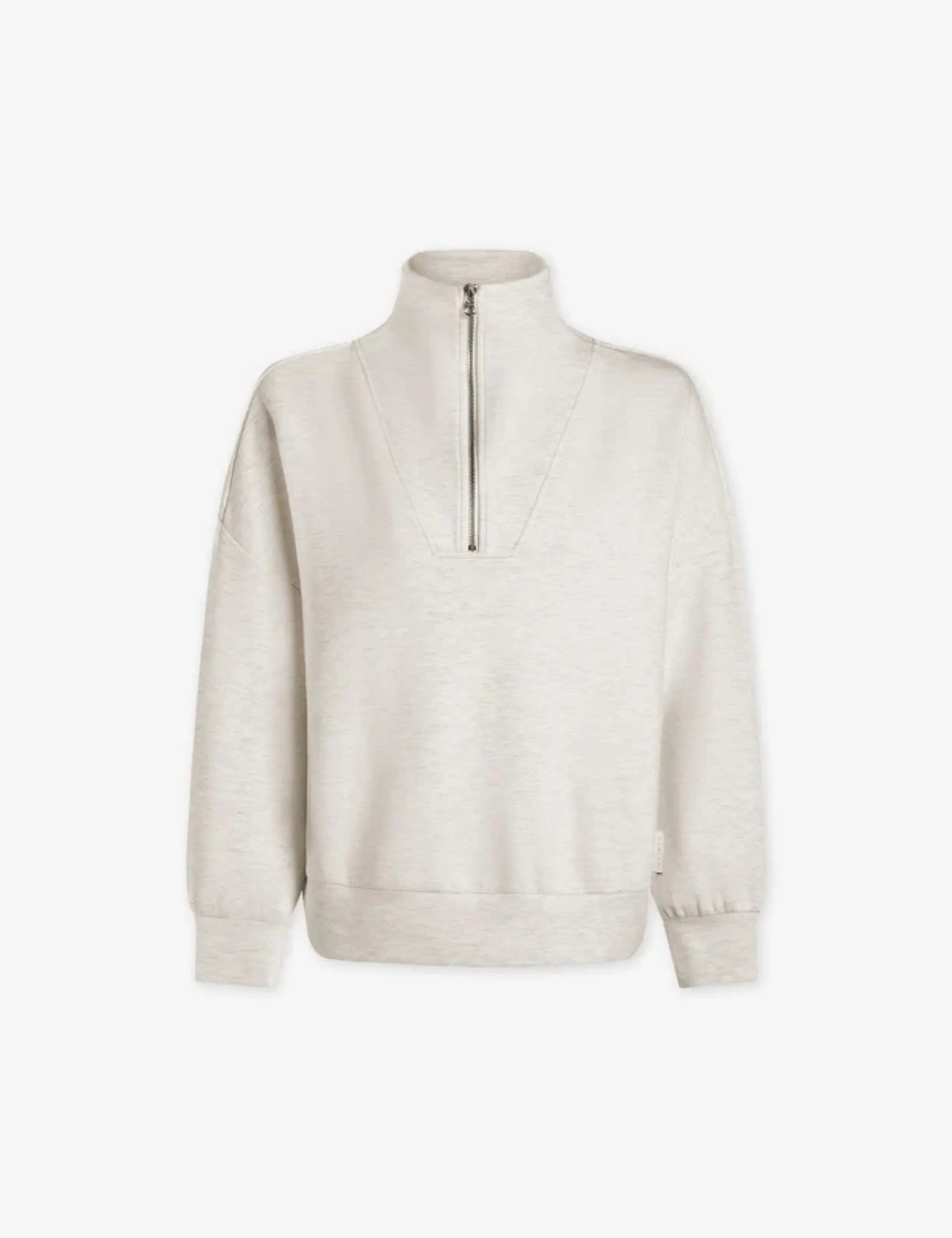 Pull à demi-zip Hawley - Ivoire Marl