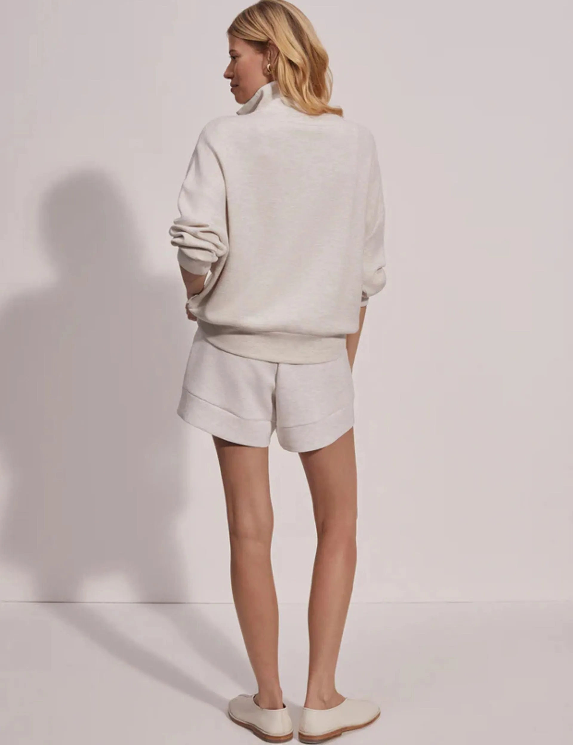 Pull à demi-zip Hawley - Ivoire Marl