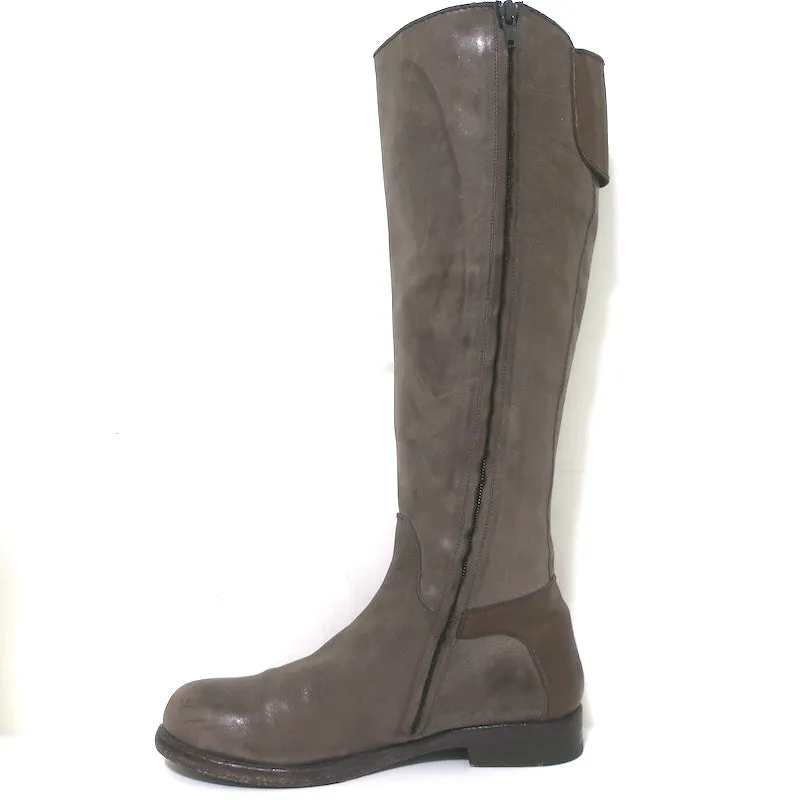 Bottes d'équitation montantes Henry Beguelin en cuir brun vieilli taille 38