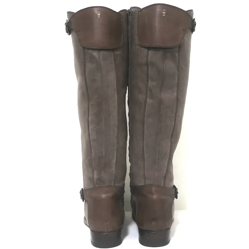 Bottes d'équitation montantes Henry Beguelin en cuir brun vieilli taille 38