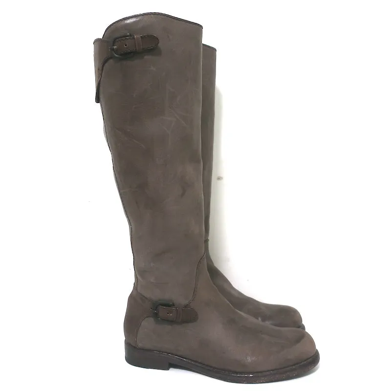 Bottes d'équitation montantes Henry Beguelin en cuir brun vieilli taille 38