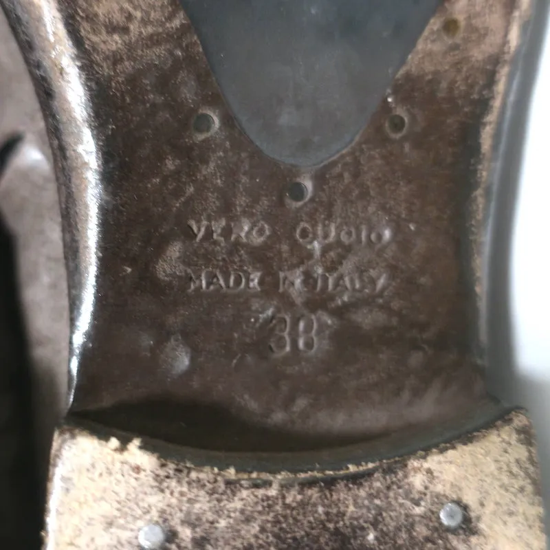 Bottes d'équitation montantes Henry Beguelin en cuir brun vieilli taille 38