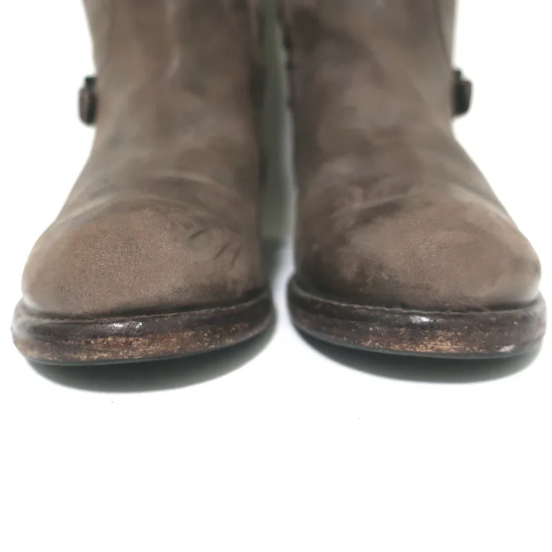Bottes d'équitation montantes Henry Beguelin en cuir brun vieilli taille 38