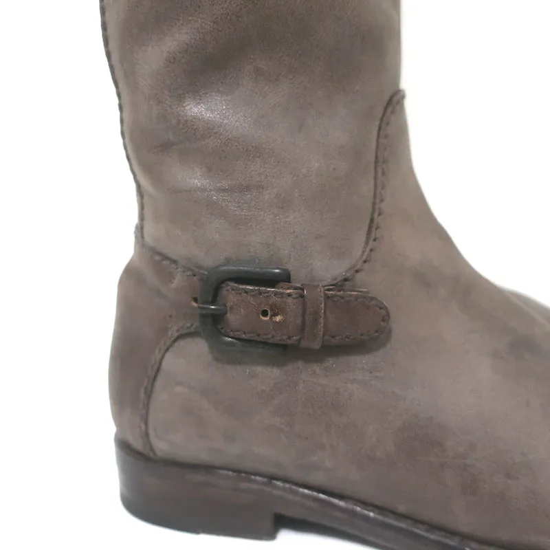 Bottes d'équitation montantes Henry Beguelin en cuir brun vieilli taille 38