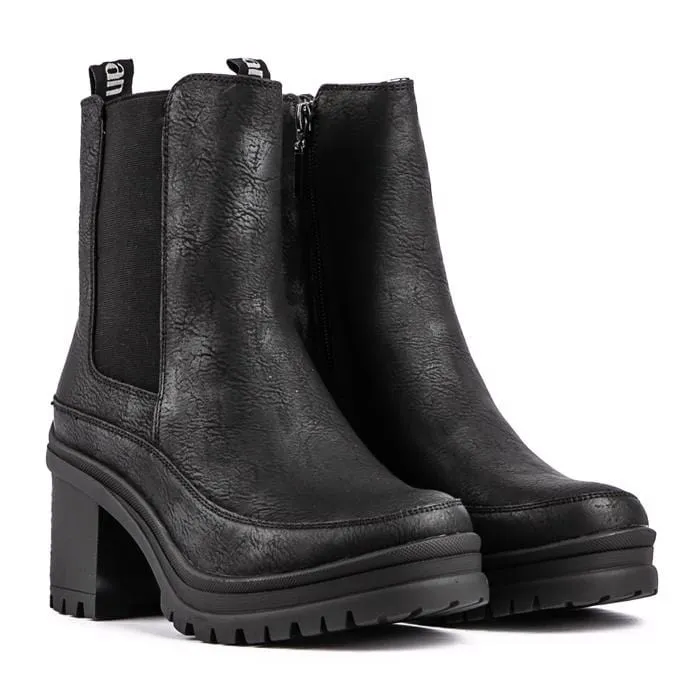 Bottes Chelsea en simili-cuir vegan pour femmes Hibiscus | Noir