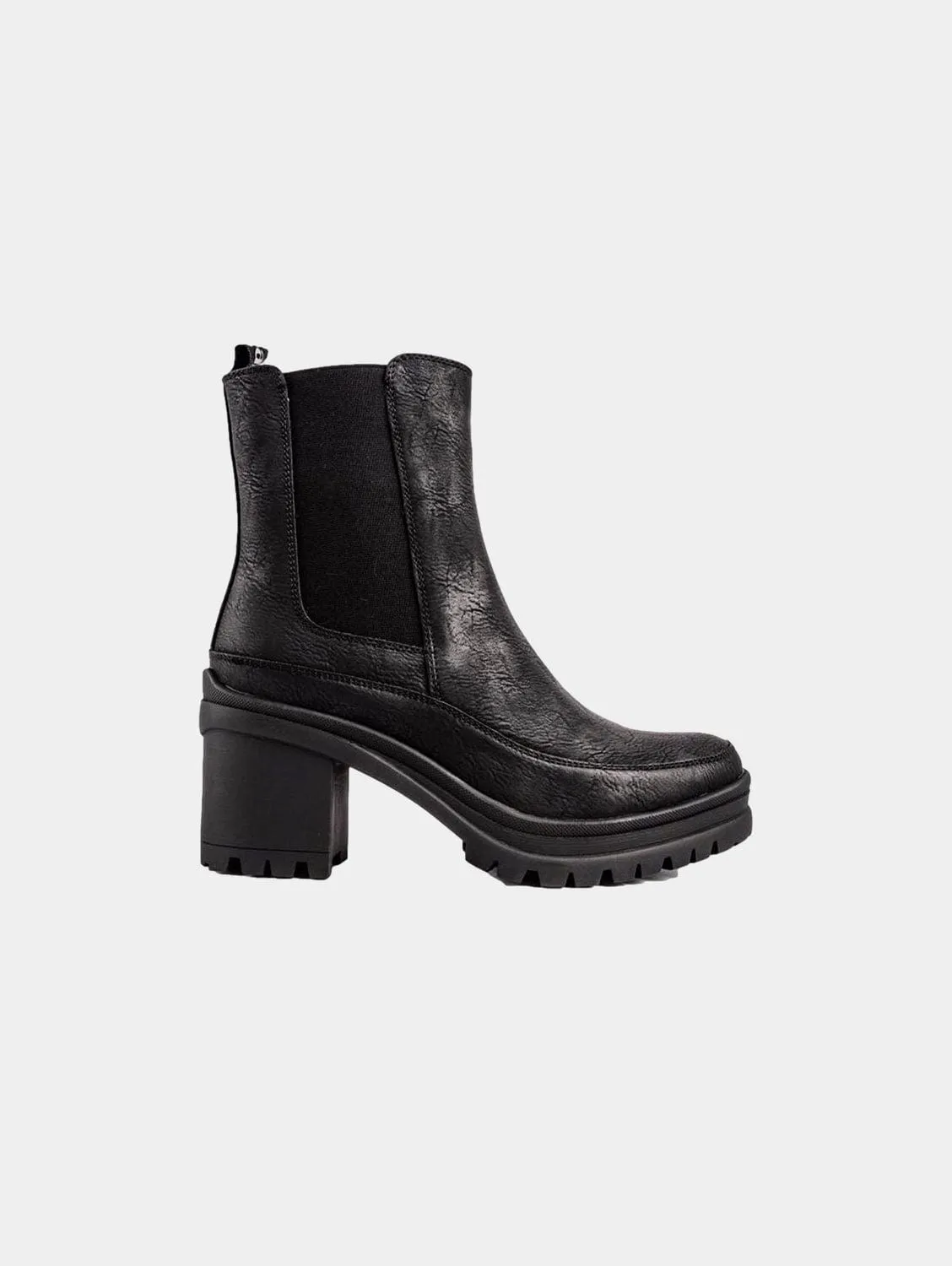 Bottes Chelsea en simili-cuir vegan pour femmes Hibiscus | Noir
