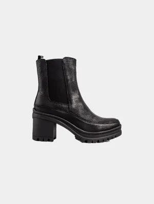 Bottes Chelsea en simili-cuir vegan pour femmes Hibiscus | Noir