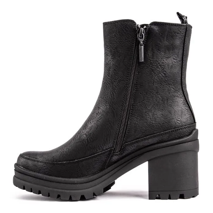 Bottes Chelsea en simili-cuir vegan pour femmes Hibiscus | Noir