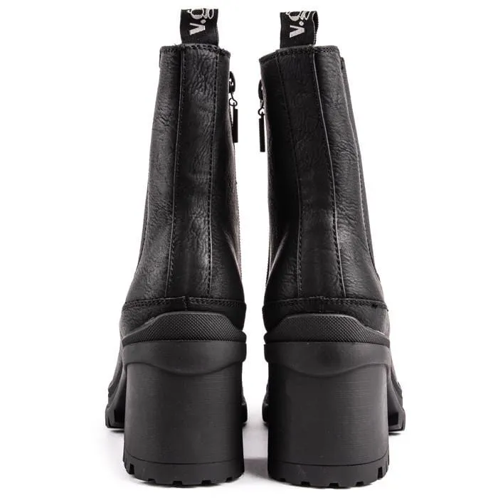Bottes Chelsea en simili-cuir vegan pour femmes Hibiscus | Noir