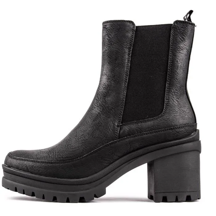 Bottes Chelsea en simili-cuir vegan pour femmes Hibiscus | Noir