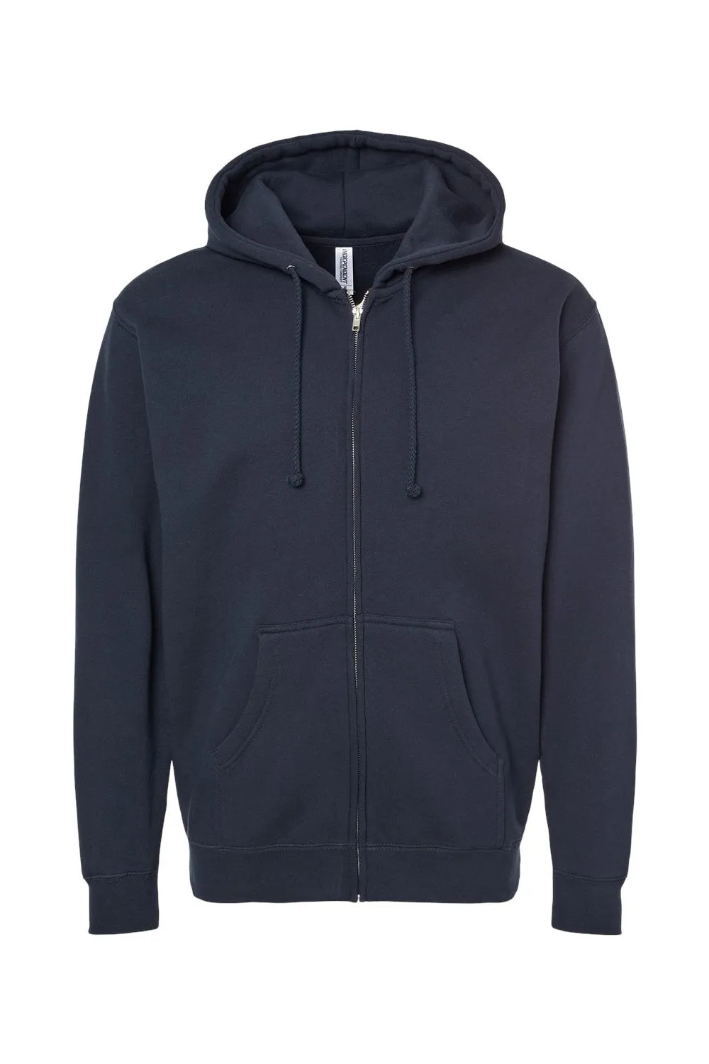 Veste à capuche indépendante pour hommes avec fermeture éclair complète et poches - Bleu marine