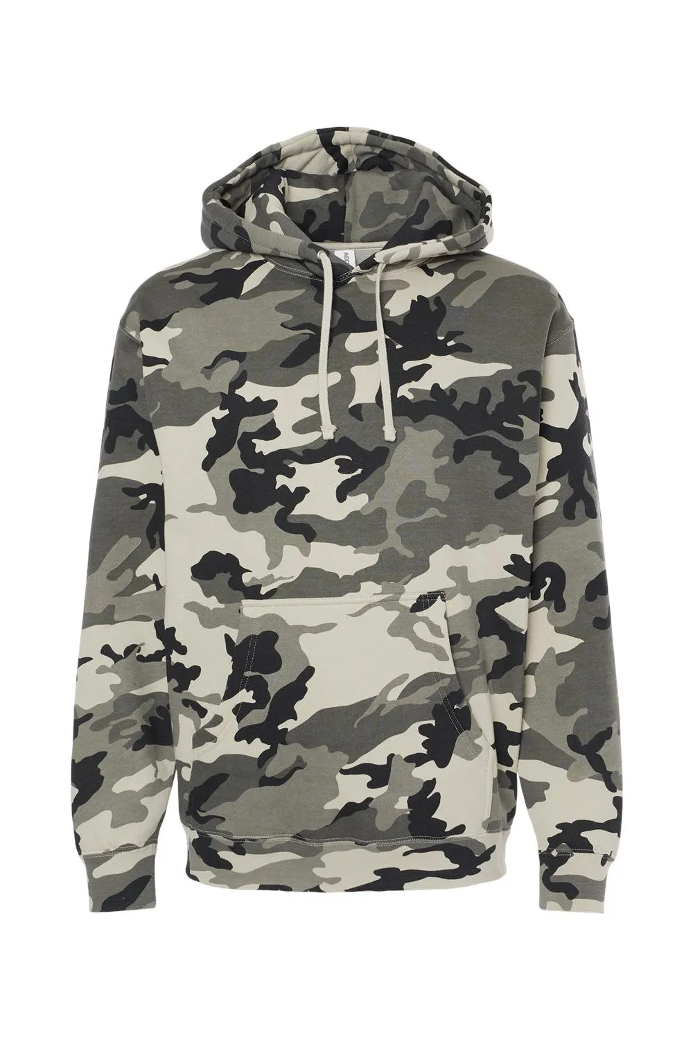 Veste à capuche indépendante pour hommes avec poche kangourou - Camouflage neige