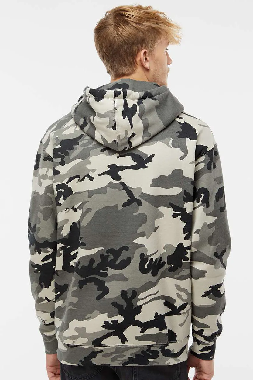 Veste à capuche indépendante pour hommes avec poche kangourou - Camouflage neige
