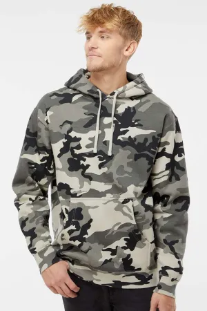Veste à capuche indépendante pour hommes avec poche kangourou - Camouflage neige