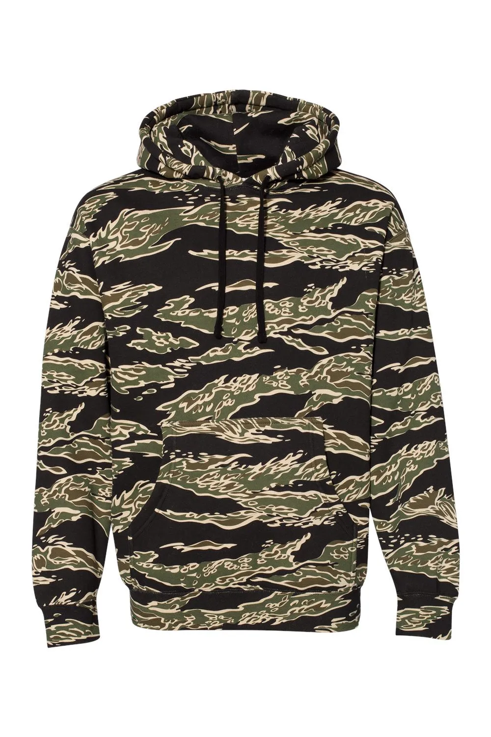 Veste à capuche indépendante pour hommes avec poche kangourou - Camouflage Tigre