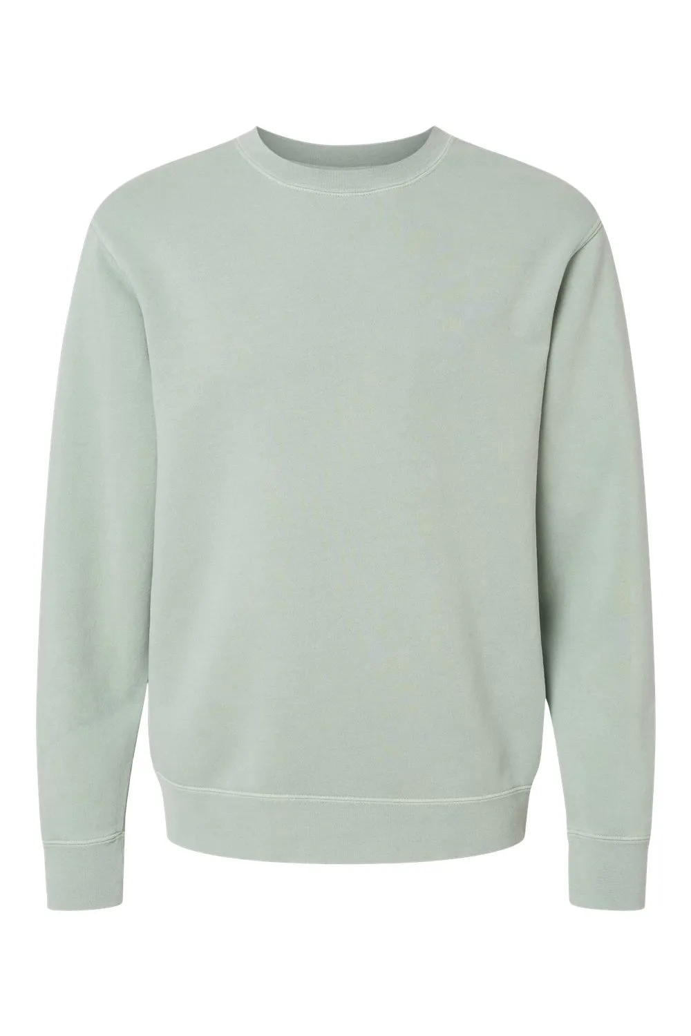 Independent Trading Company Sweat-shirt à col rond teinté aux pigments pour hommes - Vert sauge