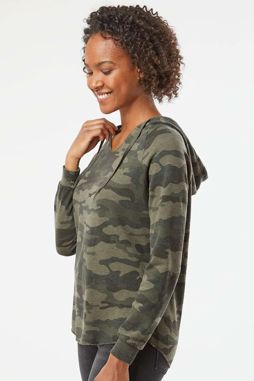 Veste à capuche indépendante pour femmes California Wave Wash - Camouflage vert forêt heather