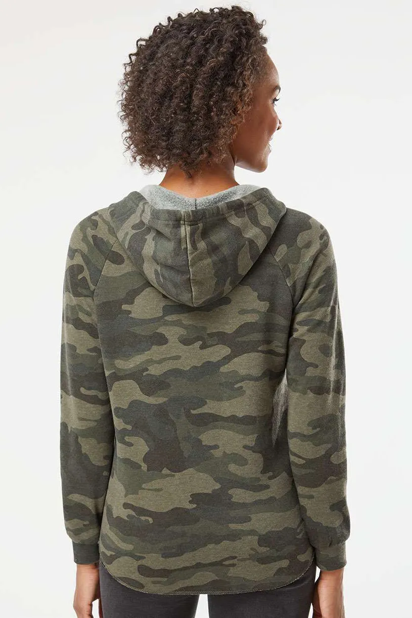 Veste à capuche indépendante pour femmes California Wave Wash - Camouflage vert forêt heather