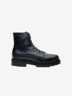 Bottes lacées unisexes en simili cuir vegan Ingmar | Noir
