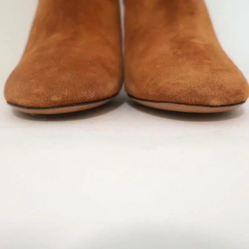 Bottes Isabel Marant cheville Lystal en daim cognac Taille 37 Talon haut NEUF