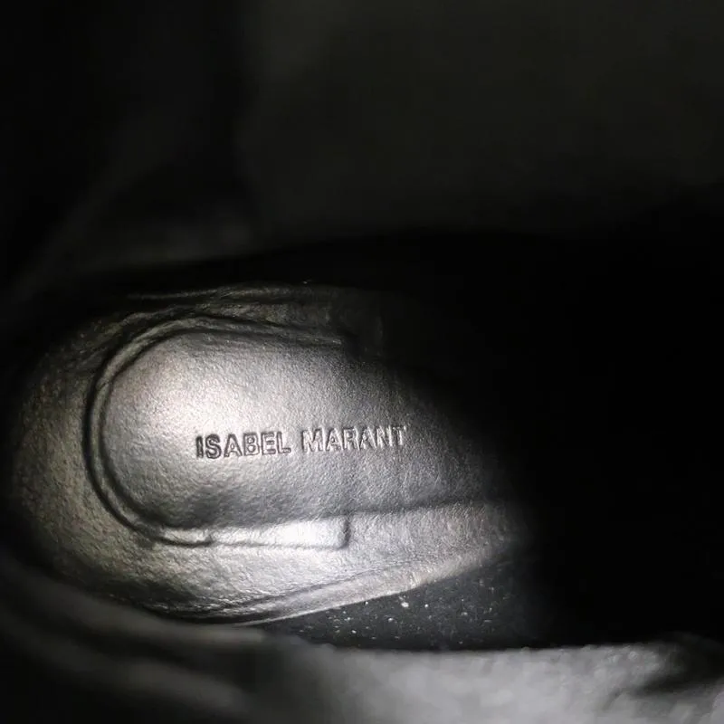 Bottes Chelsea Isabel Marant Danelya en cuir imprimé serpent crème taille 39