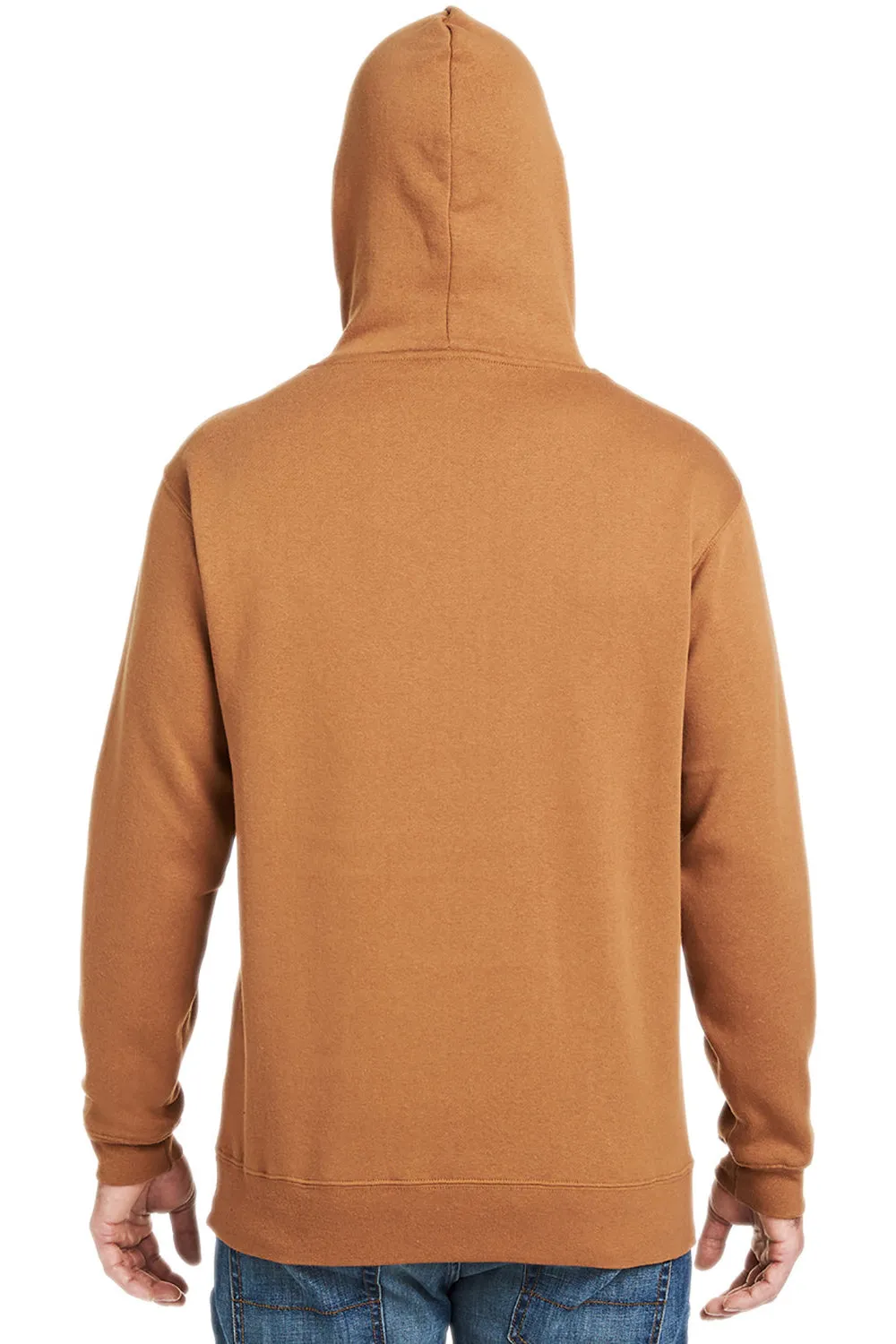J America Sweat à capuche en polaire pour hommes avec poche kangourou - Cuivré