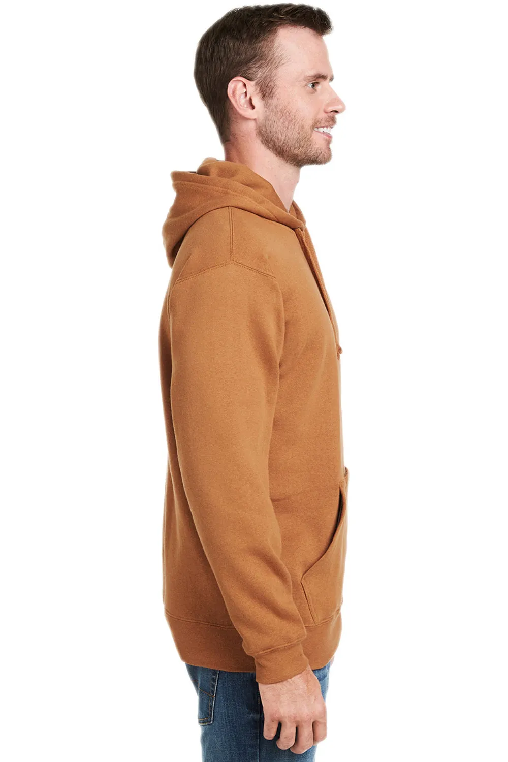 J America Sweat à capuche en polaire pour hommes avec poche kangourou - Cuivré