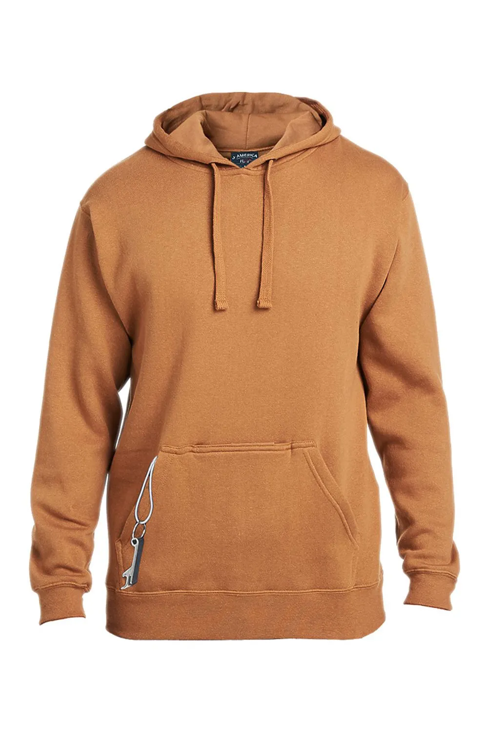 J America Sweat à capuche en polaire pour hommes avec poche kangourou - Cuivré