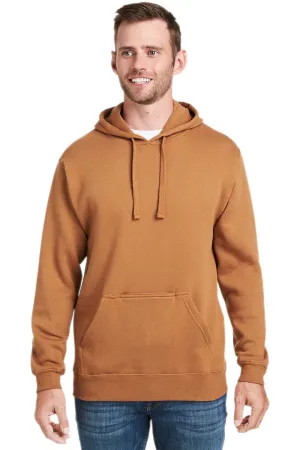 J America Sweat à capuche en polaire pour hommes avec poche kangourou - Cuivré