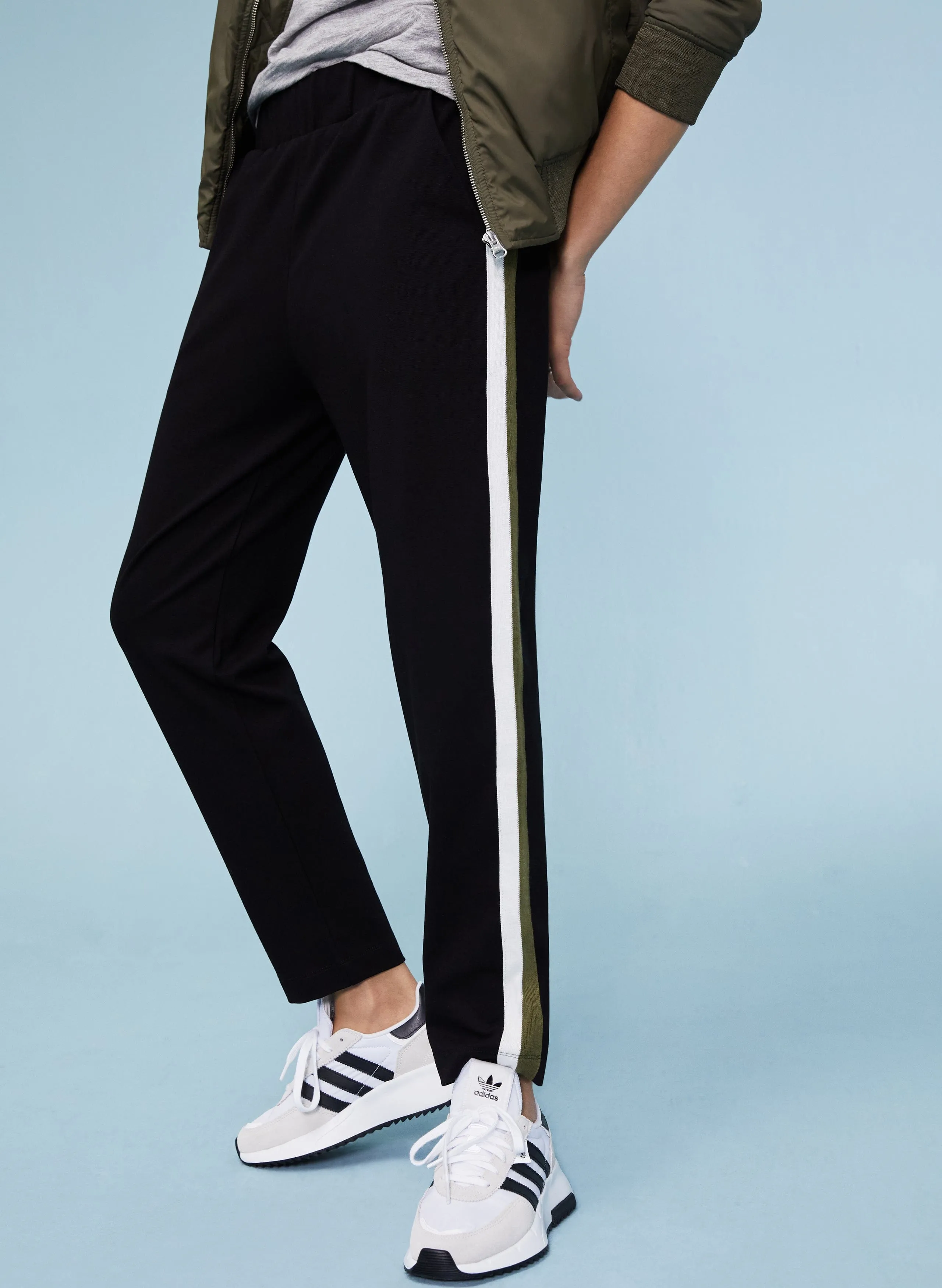 Pantalon Jay LENZING™ ECOVERO™ | Noir Caviar & Olive