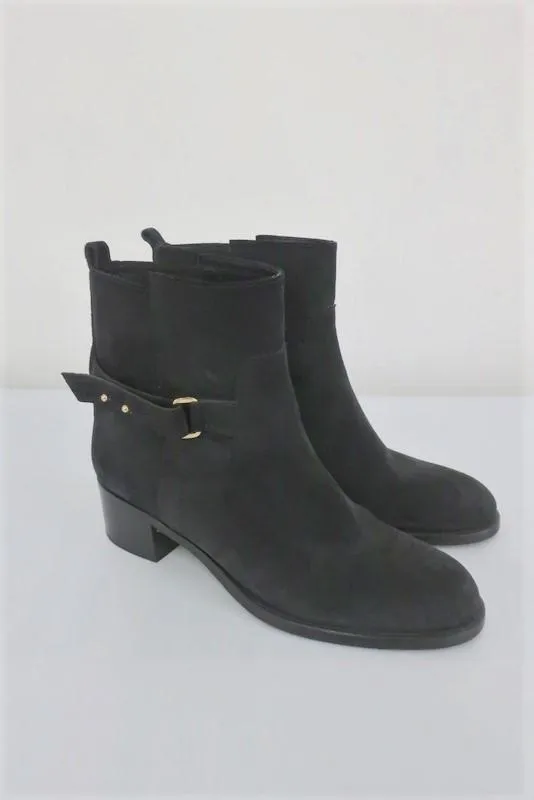 Bottes cheville Parker J.Crew en daim noir Taille 8.5 Modèle 03003