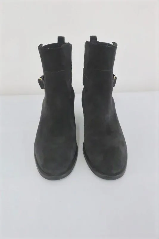 Bottes cheville Parker J.Crew en daim noir Taille 8.5 Modèle 03003