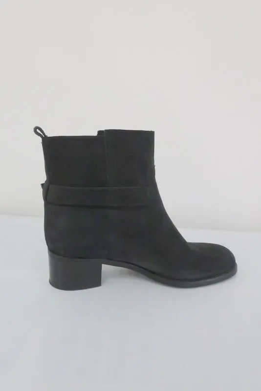 Bottes cheville Parker J.Crew en daim noir Taille 8.5 Modèle 03003