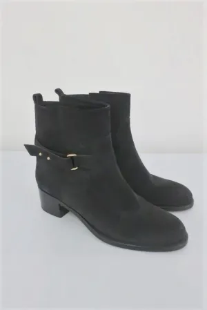Bottes cheville Parker J.Crew en daim noir Taille 8.5 Modèle 03003