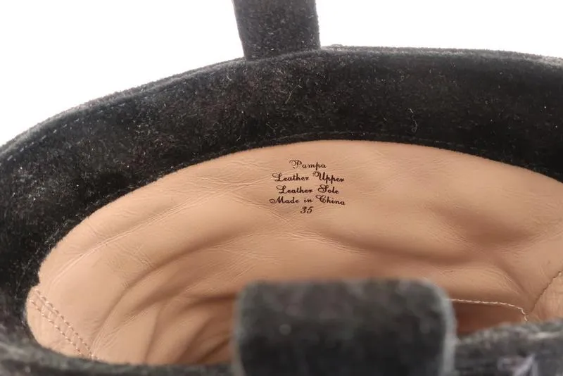 Bottes cheville frange Jean-Michel Cazabat Pampa en daim noir Taille 35 à talon haut