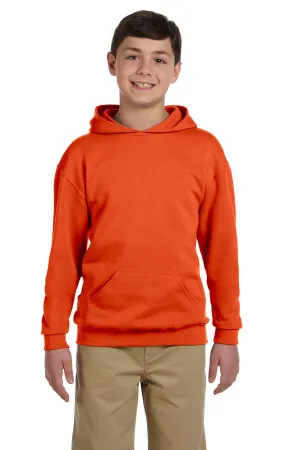 Jerzees Sweat à capuche en polaire anti-pilules pour jeunes avec poche kangourou - Orange brûlé