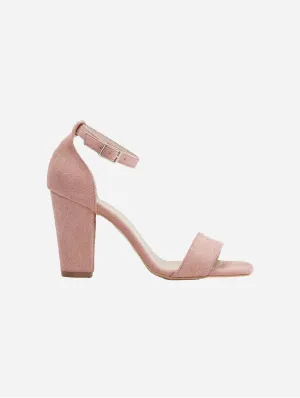 Jess Escarpins Vegan en Suède à Bout Ouvert | Rose Poussiéreux