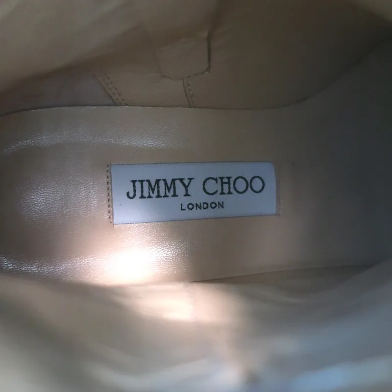 Jimmy Choo Hank Bottines plates à boucle ornementale en cuir noir Taille 39 NEUF