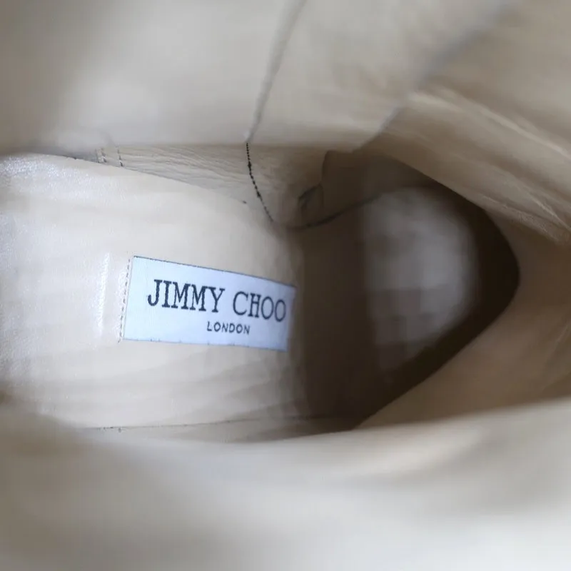 Bottes Jimmy Choo Kassidy à lacets en daim noir taille 39 à bout pointu et talon haut