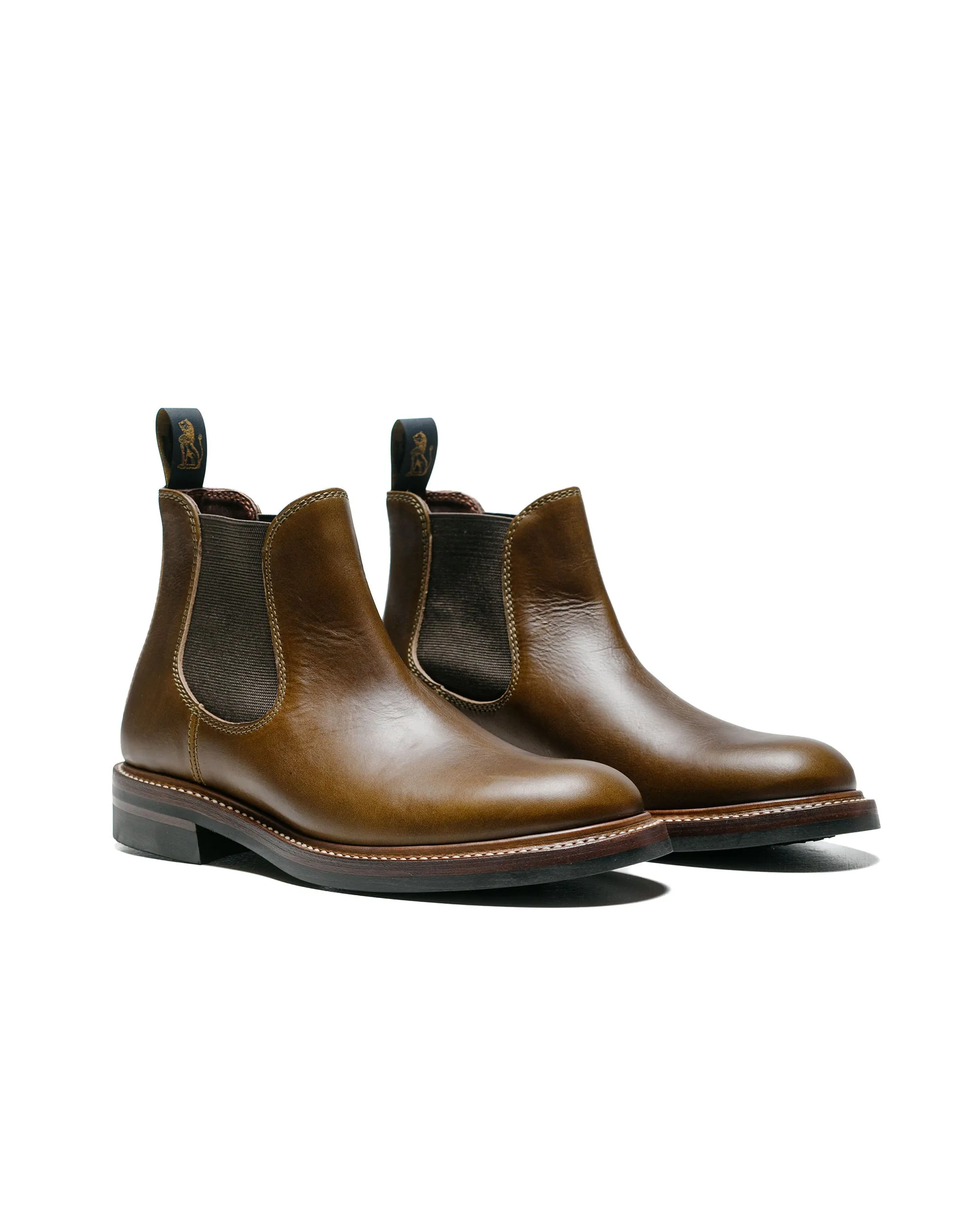 John Lofgren Bootmaker Bottes Chelsea Cuir Horween CXL Vert Olive Foncé
