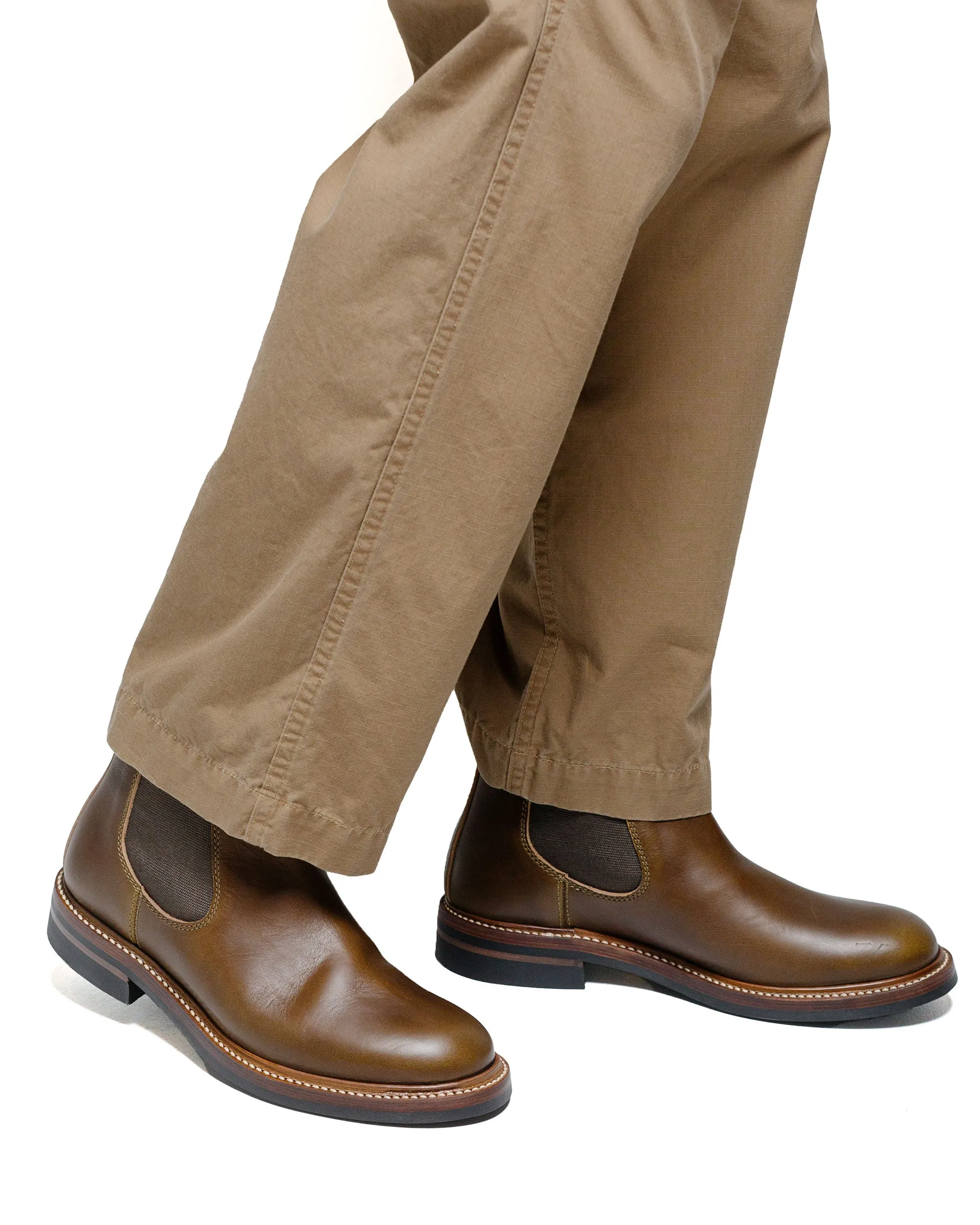 John Lofgren Bootmaker Bottes Chelsea Cuir Horween CXL Vert Olive Foncé