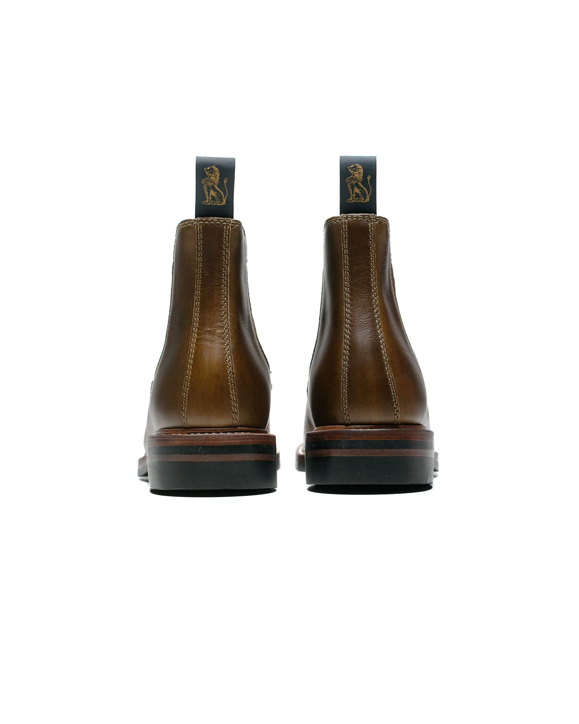 John Lofgren Bootmaker Bottes Chelsea Cuir Horween CXL Vert Olive Foncé