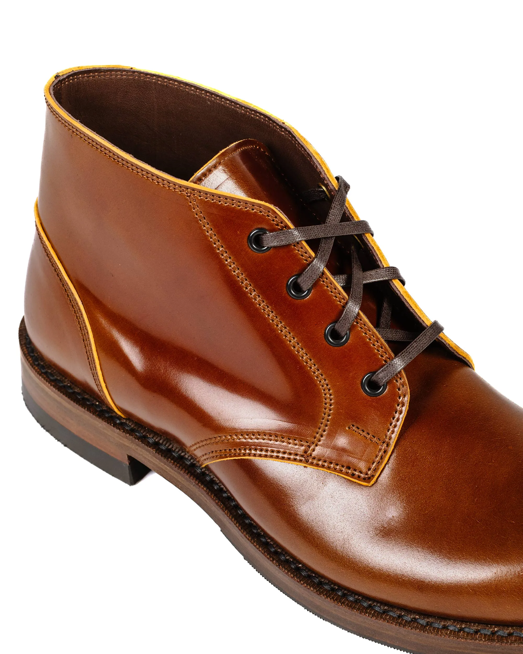 John Lofgren Bootmaker Les Bottes Chukka Inébranlables en Shell Cordovan Cognac Shinki Hikaku