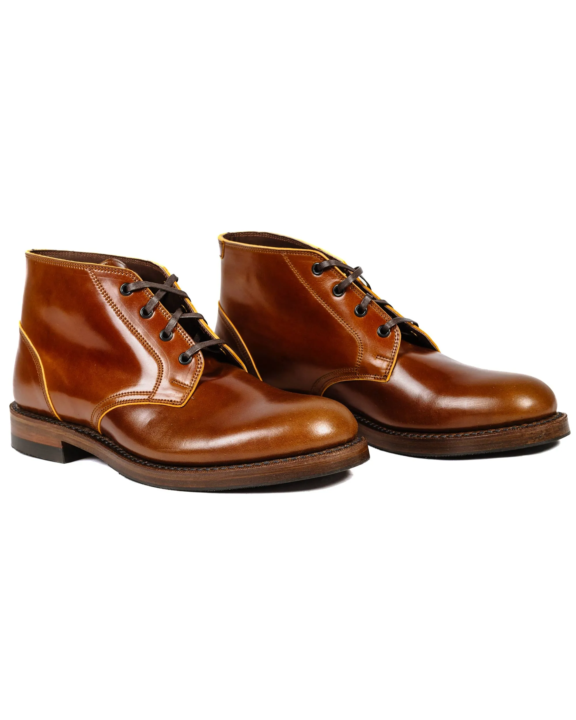 John Lofgren Bootmaker Les Bottes Chukka Inébranlables en Shell Cordovan Cognac Shinki Hikaku
